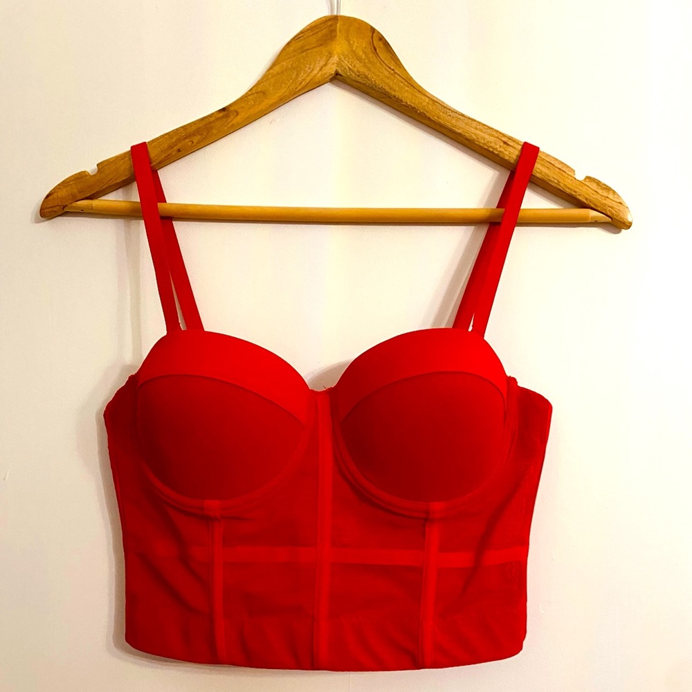 Red corset top